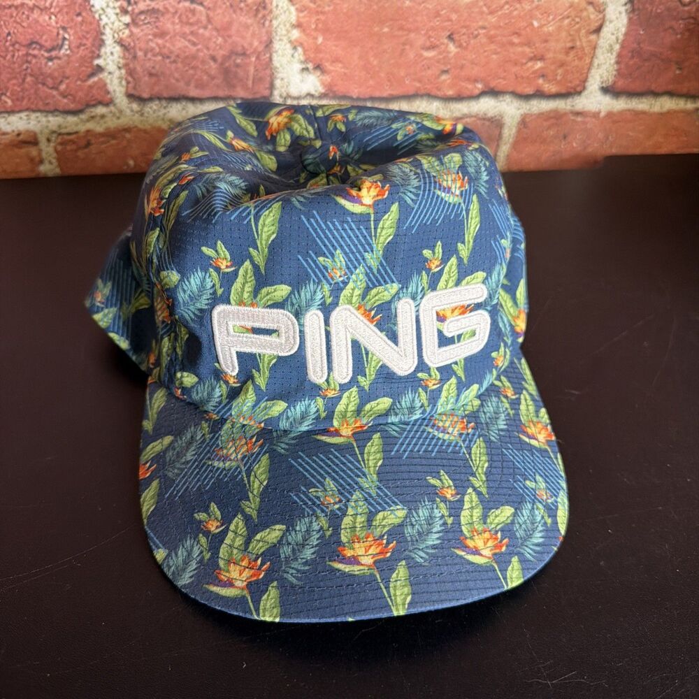 Ping Hat Floral Flowers AOP Allover Strapback One Size Adjustable Nice NWOT Rare